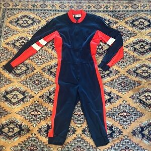 Men's red, white and blue vintage ski suit Lifa made in Norway